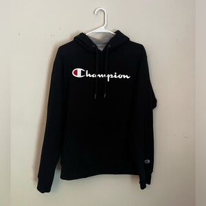 Champion logo black Hoodie size M
